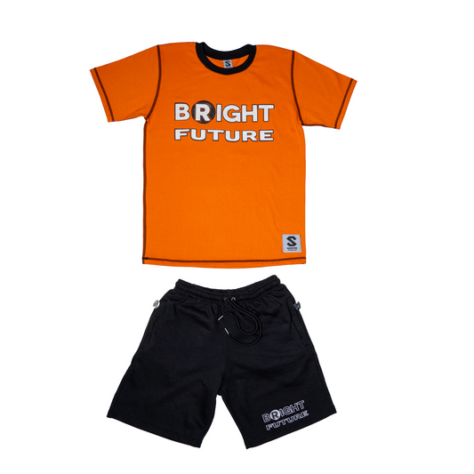 Bright Future Orange/Black Short Set